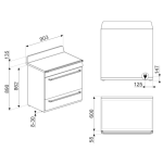 Smeg TR90IP9 90厘米 全座式焗爐 (奶白色)